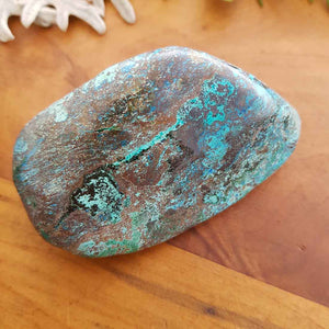 Shattukite & Chrysocolla Free Form (The Congo. approx. 8x4x3.5cm)