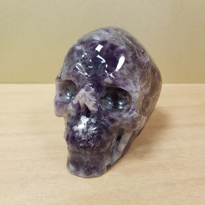 Chevron Amethyst aka Dream Amethyst Skull (approx. 8.5x11x7cm)
