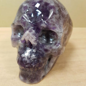 Chevron Amethyst aka Dream Amethyst Skull (approx. 8.5x11x7cm)