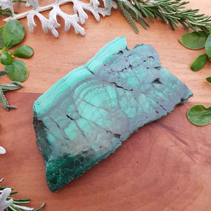 Malachite Slab (approx. 10x5.5cm)