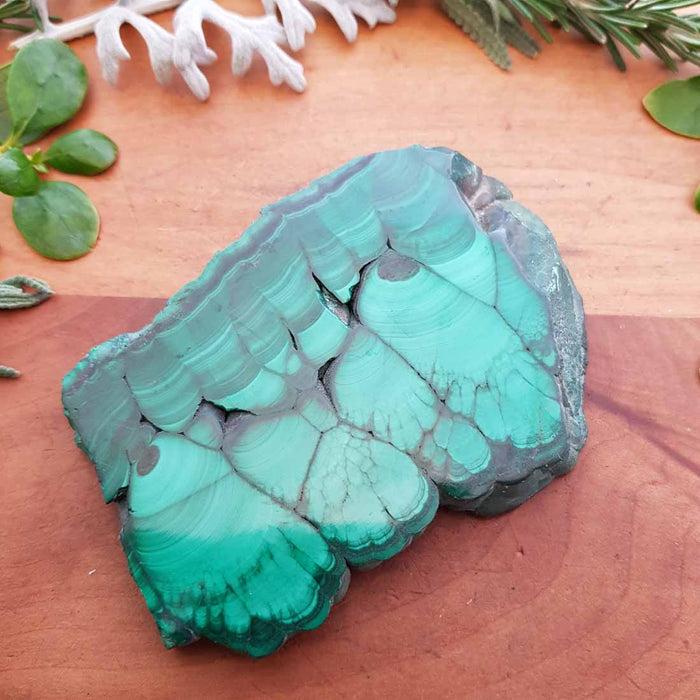 Malachite Slab (approx. 9x6.5cm)