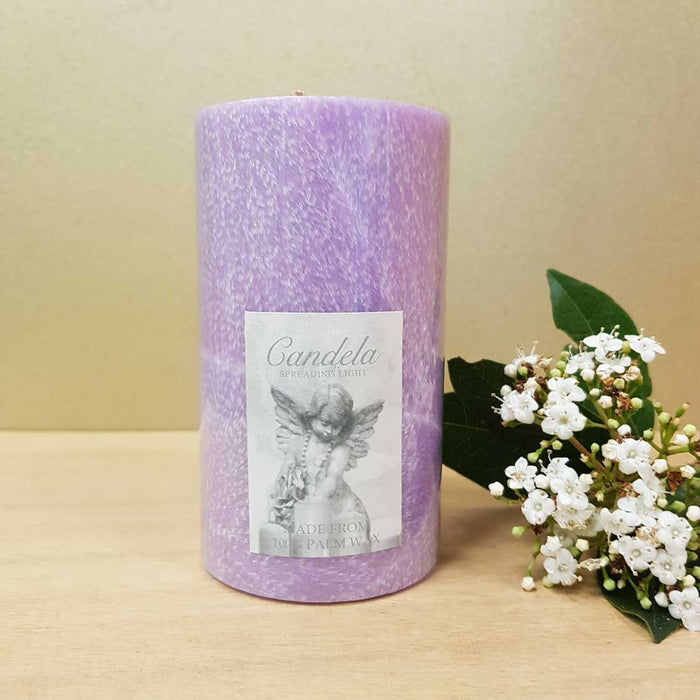 Lavender Pillar Candle (approx. 11x6.4cm)