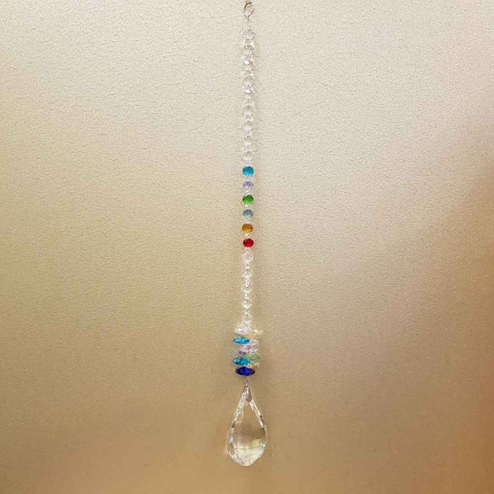 Belle Lumiere Colourful Hanging Teardrop Crystal (approx. 40cm)