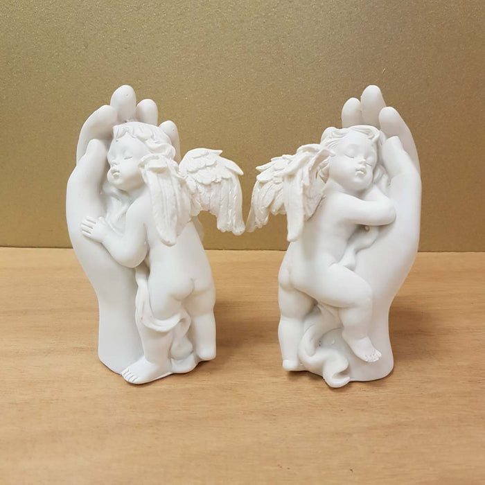 Cherubs Leaning On Hands Assorted (approx. 13x8cm)