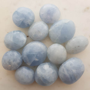 Blue Calcite Palm Stone