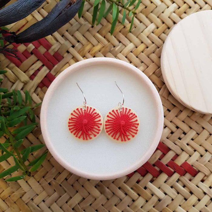 Pohutukawa Earrings (cream)