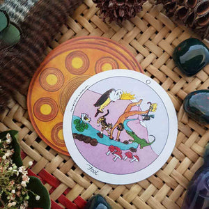 Motherpeace Mini Round Tarot Deck END OF LINE OPEN DECK  (78 cards and booklet)