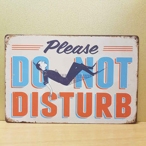 Please Do Not Disturb Tin Sign (approx. 30x20cm)