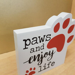 Paws And Enjoy Life Block (approx. 16x14.5x2cm)