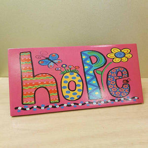 Colourful Hope Tile (approx. 24x11.5cm)