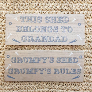 Man Cave Hanging Sign Assorted (approx. 25x10cm)