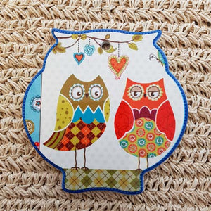 Owl Trivet Sweethearts (approx. 16x15.5cm)