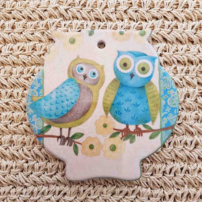 Owl Trivet Sunshine (approx. 16x15.5cm)