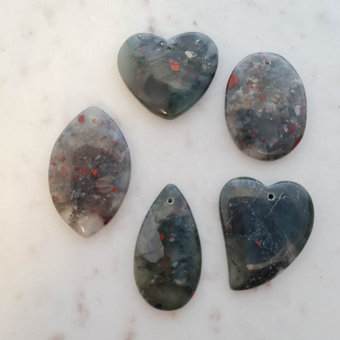 Bloodstone Pendant (assorted shapes)