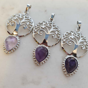 Amethyst Tree of Life Pendant