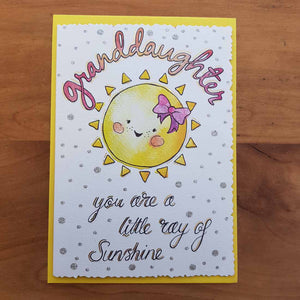 Granddaughter, You Ae A Little Ray Of Sunshine Card