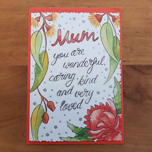 Mum, You Are Wonderful, Caring, Kind and Very Loved Card