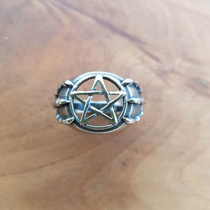 Chunky Pentacle Ring (assorted large sizes. stainless steel)