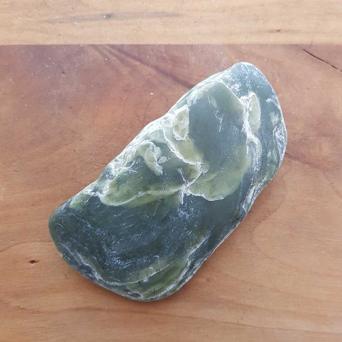 Greenstone Piece from the West Coast of the South Island New Zealand (approx. 10x5x1cm)