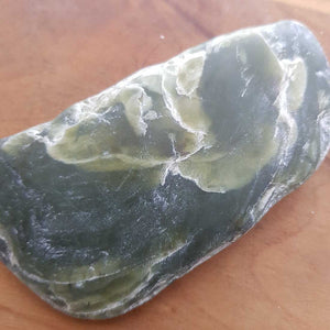 Greenstone Piece from the West Coast of the South Island New Zealand (approx. 10x5x1cm)