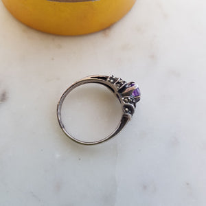 Amethyst Marcasite Ring