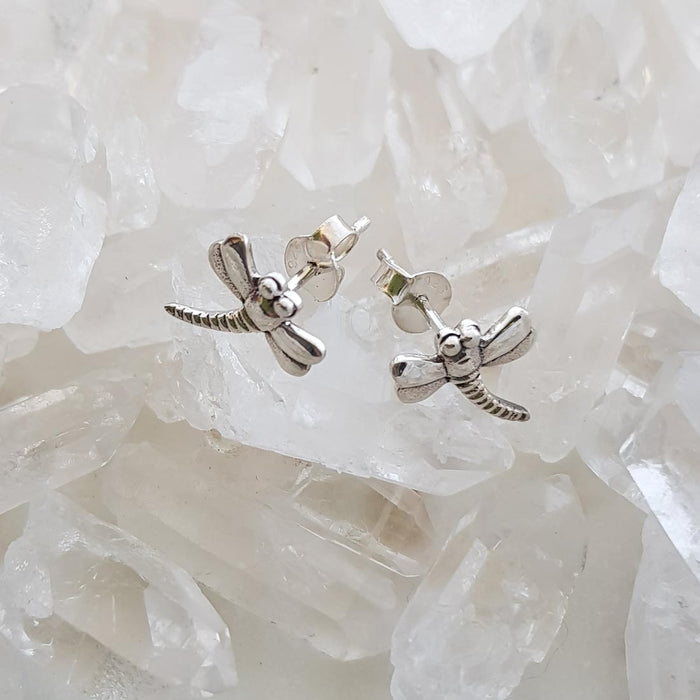 Dragonfly Stud Earrings (Sterling Silver)