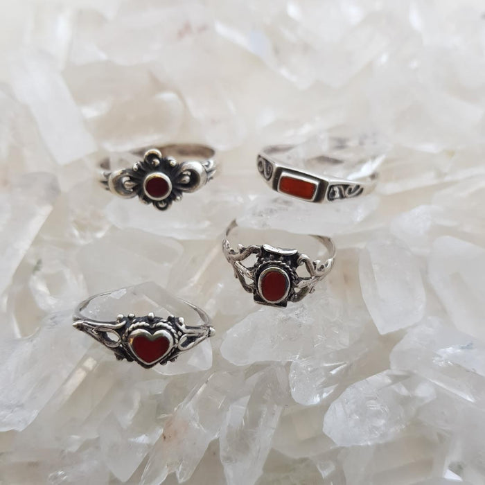 Carnelian Ring (Assorted Sterling Silver)