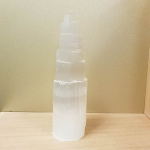 Selenite Skyline Lamp (assorted. approx. 25x8cm)