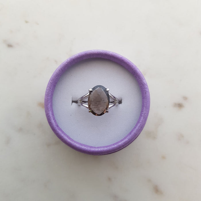 Smokey Quartz Ring (sterling silver)