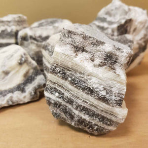 Zebra Calcite Rough Rock (assorted. approx. 6-8.2x6.4-9.2x3-5.6cm)