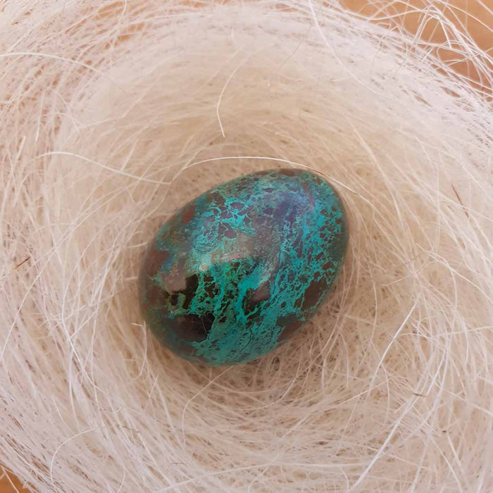 Chrysocolla Egg from Peru (approx. 5x3.5cm)