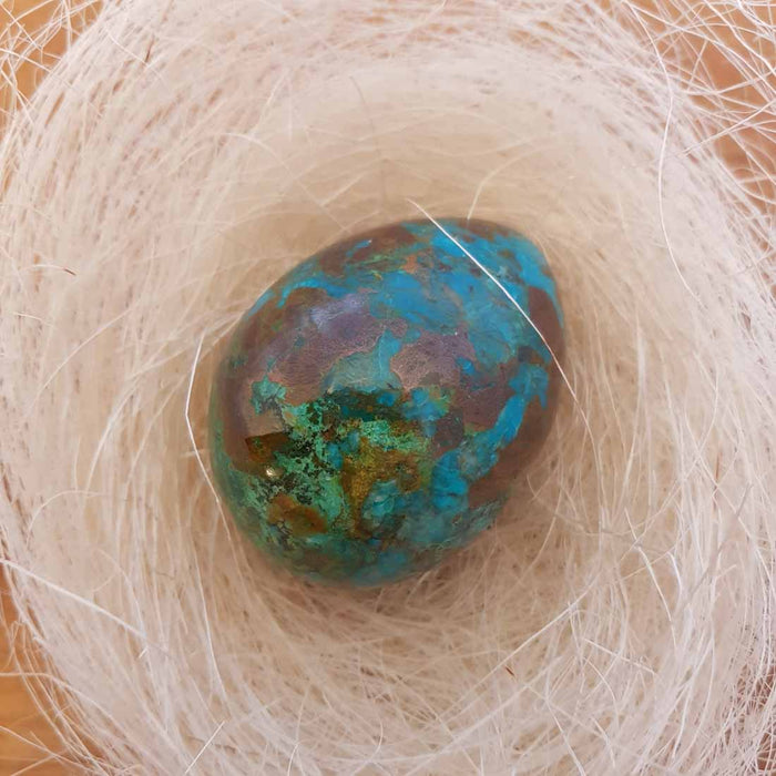 Chrysocolla Egg from Peru (approx. 6.5x5cm)