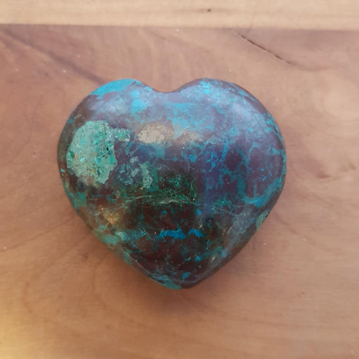 Chrysocolla Heart from Peru (approx. 6x6x3cm)