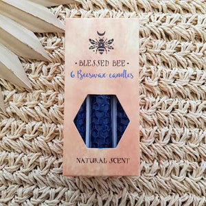 Blue Blessed Bee Beeswax Candles (Peace approx. 10x1cm each)