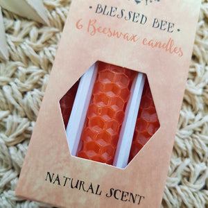 Orange Blessed Bee Beeswax Candles (Confidence approx. 10x1cm each)