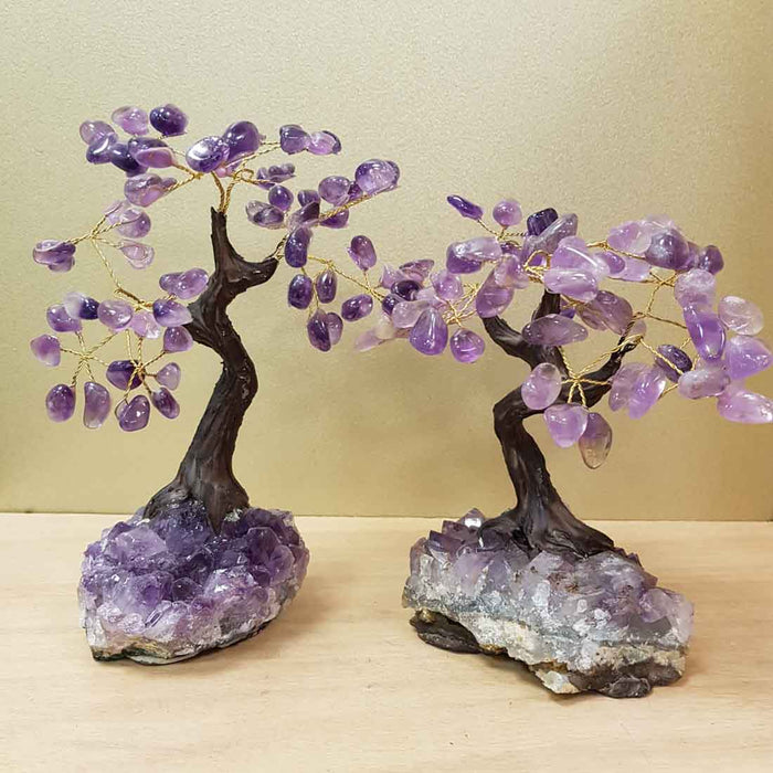 Amethyst Tree on Amethyst Cluster (assorted. approx. 17-20x16x11cm)