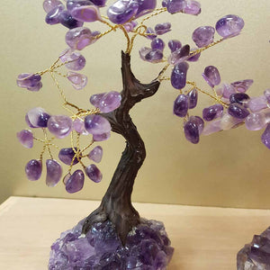 Amethyst Tree on Amethyst Cluster 