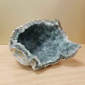 Prasiolite aka Green Amethyst Geode Head (approx. 21x14.5x12cm)