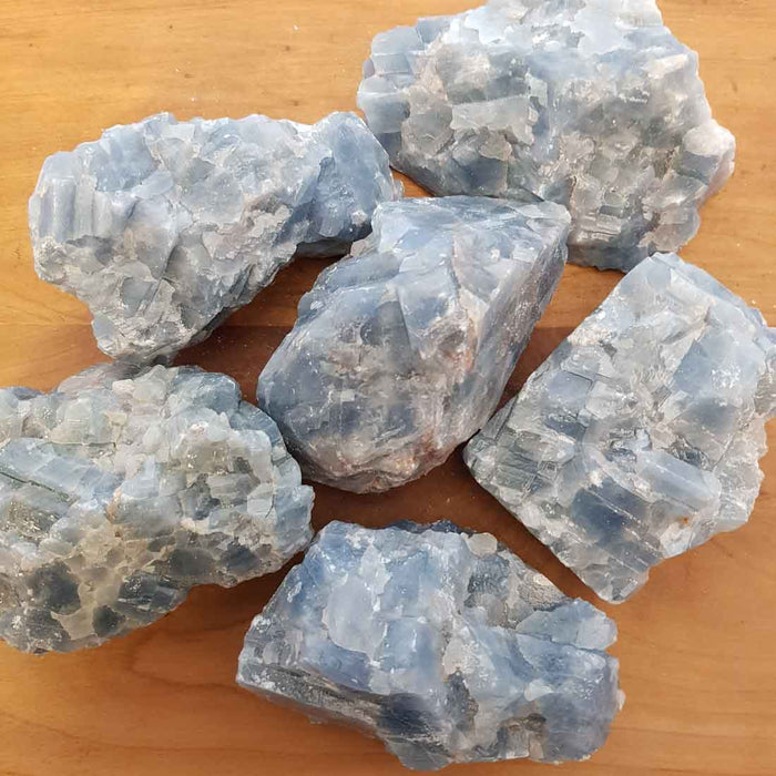 Blue Calcite Rough Rock (assorted. approx. 7-8.2x5.1-7cm)