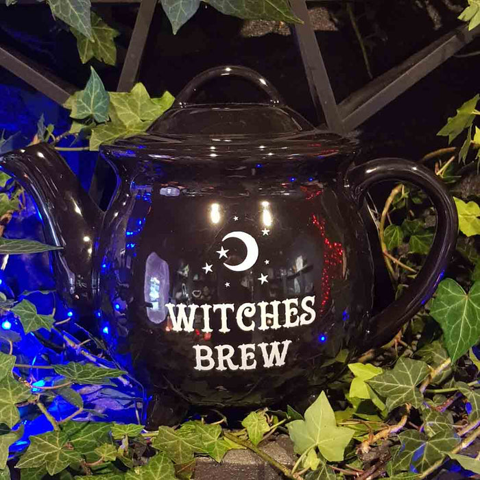 Witches Brew Ceramic Cauldron Tea Set