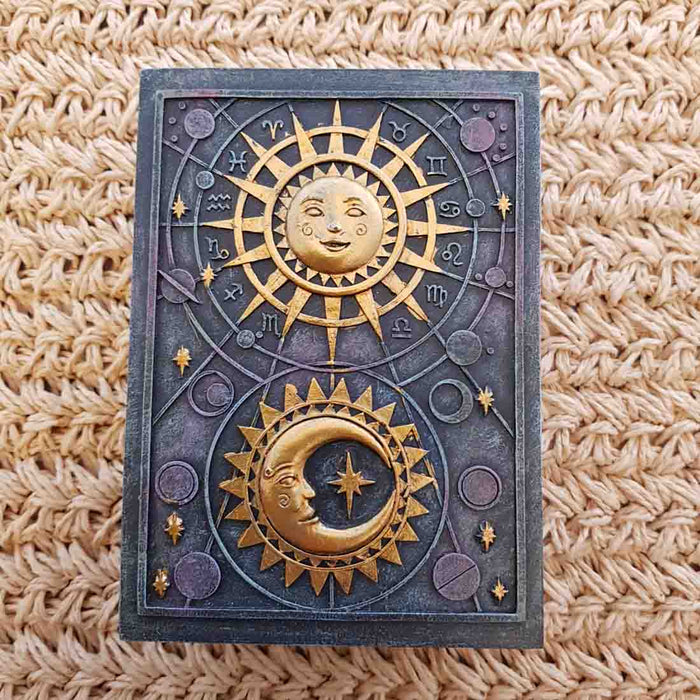 Sun and Moon Trinket Box (approx. 13x9.5x5cm)