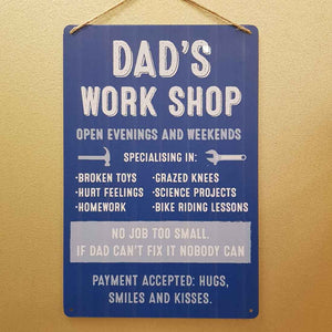 Dad's Work Shop Wall Art