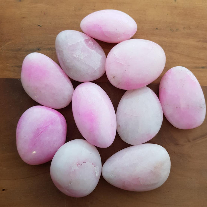 Pink Aragonite Small Palm Stone (assorted)