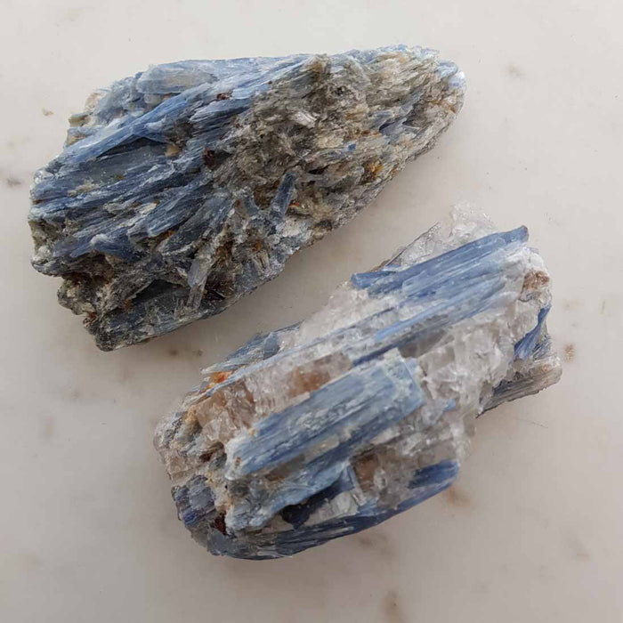 Blue Kyanite with Quartz Specimen (assorted. approx. 10-13x3.5-4.1cm)