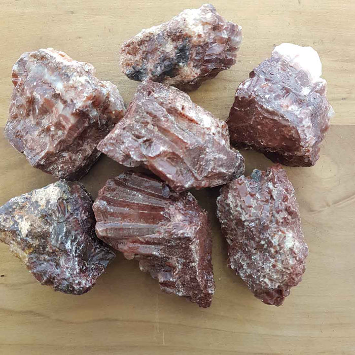 Red Calcite Rough Rock (assort. approx.3-4.5x2x1.5-3cm)