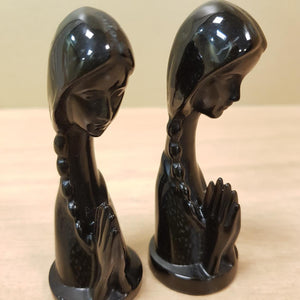 Black Obsidian Woman with Namaste Hands
