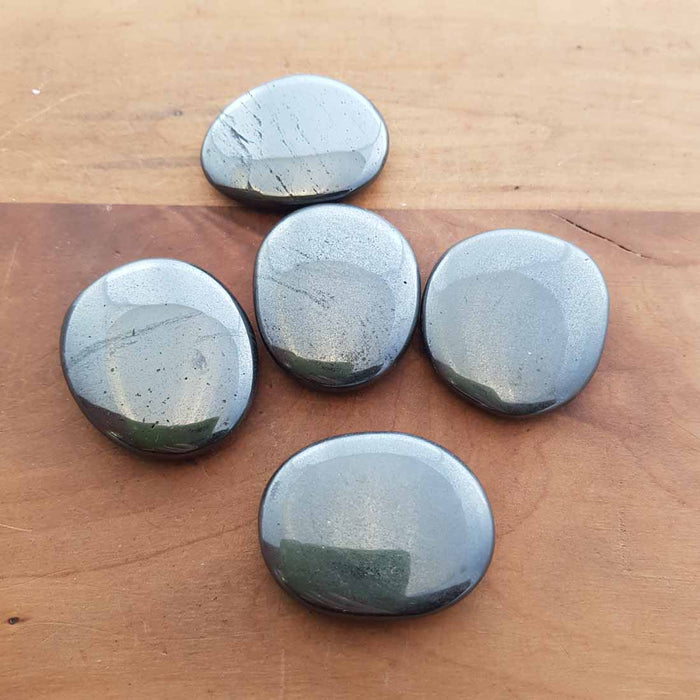 Hematite Flat Stone (assorted. approx. 3.5x4cm)