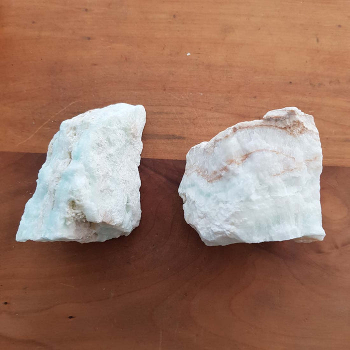 Caribbean Blue Calcite Rough Rock (assorted. approx. 5-7x4-5cm)