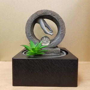 Namaste Hand Water Feature with LED (approx. 23x18x18cm)