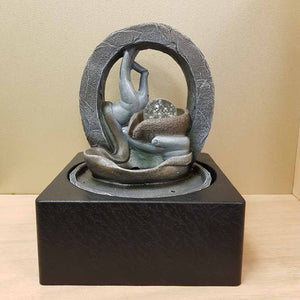 Pouring Namaste Hand Water Feature with LED (approx. 23x18x18cm)